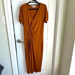 Perfect Fall Toned Wrap Dress